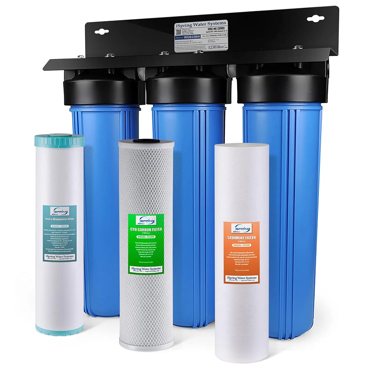 iSpring Three-Stage Whole House Water Filtration System